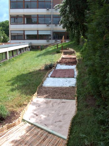 Wasserprojekt - Fischteich - Wasserlauf - Schülerbänke - Barfußpfad